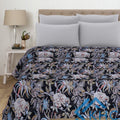 Black Quilt Kantha Blanket Indian Handmade Bedsheets