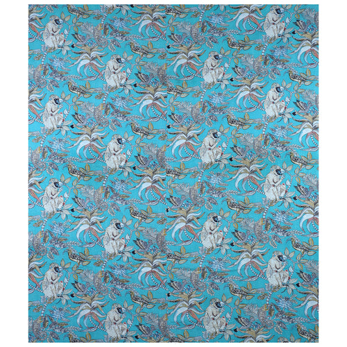 Beautiful Turquoise color Monkey print kantha Quilt Throw