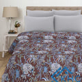 Brown Monkey Print Fabric Quilt Throw Bohemian