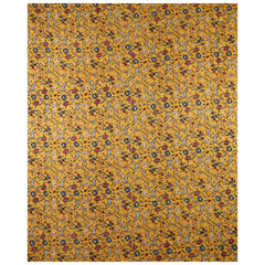 Yellow Floral Vintage Fabric Quilt Throw Bedsheet