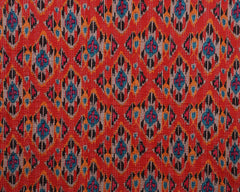 Red Ekat Print Kantha Vintage Boho Throw Blanket