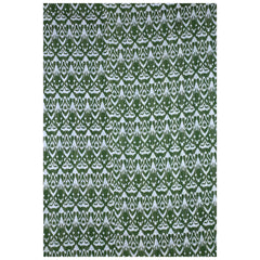 100% Cotton Kantha Green Quilt Ikat Print