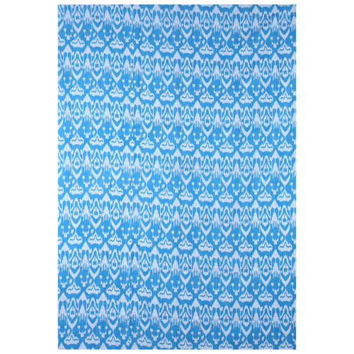 Sky Blue Cotton Quilt Vintage Bedding