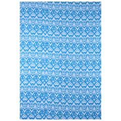 Sky Blue Cotton Quilt Vintage Bedding