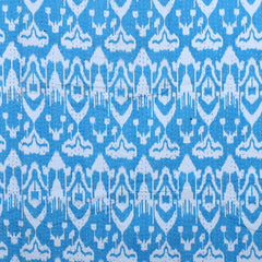 Sky Blue Cotton Quilt Vintage Bedding