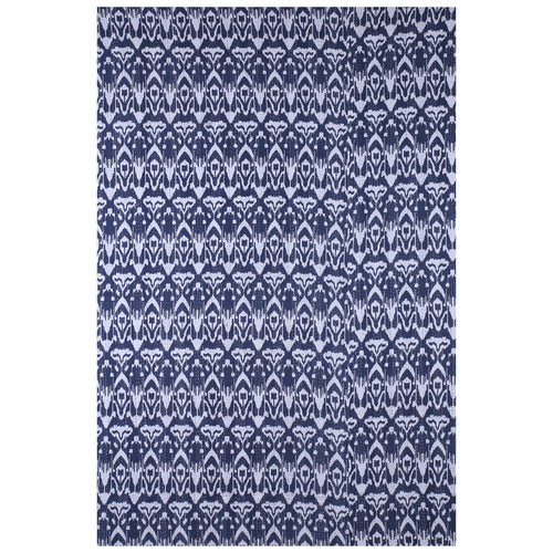 Blue Handmade Cotton Quilt Ikat Print Bedsheet