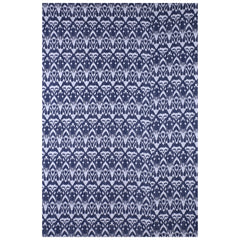Blue Handmade Cotton Quilt Ikat Print Bedsheet
