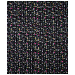 Indian Handmade Kantha Floral Black Quilt