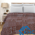 Red Indigo Print Boho Quilt King Queen Size Quilt