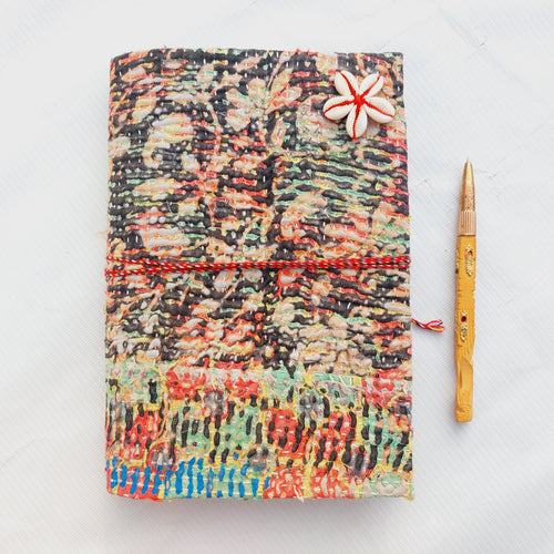 Vintage Kantha Journal Handmade Recycled Fabric Notebook 5 Pcs, Indian Patchwork Diary, Boho Writing Journal, Unique Travel Notebook Gift