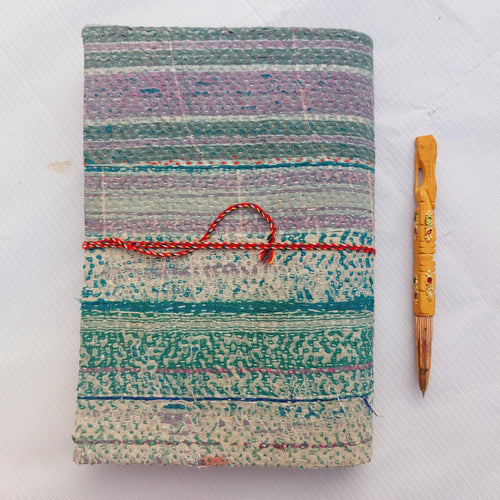 Vintage Kantha Journal Handmade Fabric Diary, Recycled Sari Notebook 5 Pcs, Boho Travel Journal, Indian Textile Diary, Unique Handmade Gift