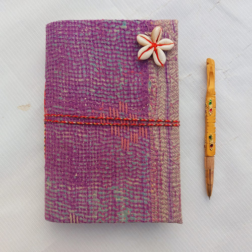 Vintage Kantha Journal Handmade Fabric Notebook 5 Pcs, Recycled Sari Diary, Boho Writing Journal, Indian Textile Notebook, Unique Gift