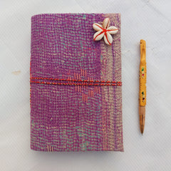 Vintage Kantha Journal Handmade Fabric Notebook 5 Pcs, Recycled Sari Diary, Boho Writing Journal, Indian Textile Notebook, Unique Gift