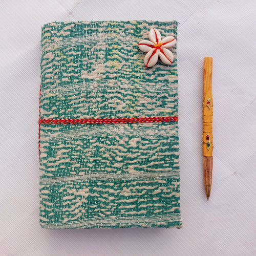 Vintage Kantha Journal Handmade Fabric Notebook 5 Pcs, Recycled Sari Diary, Boho Writing Journal, Indian Textile Notebook, Unique Gift