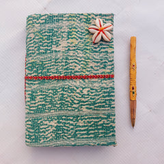 Vintage Kantha Journal Handmade Fabric Notebook 5 Pcs, Recycled Sari Diary, Boho Writing Journal, Indian Textile Notebook, Unique Gift