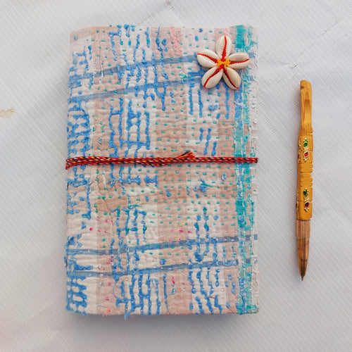 Vintage Kantha Journal Handmade Fabric Notebook 5 Pcs, Recycled Sari Diary, Boho Writing Journal, Indian Textile Notebook, Unique Gift