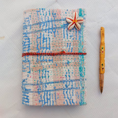 Vintage Kantha Journal Handmade Fabric Notebook 5 Pcs, Recycled Sari Diary, Boho Writing Journal, Indian Textile Notebook, Unique Gift