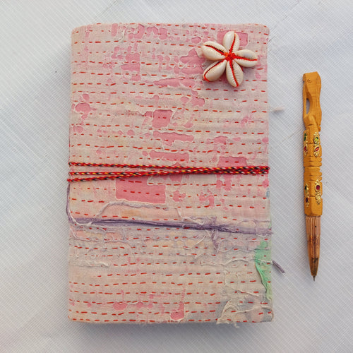 Vintage Kantha Journal, Handmade Recycled Fabric Diary, Boho Patchwork Notebook 5 Pcs, Indian Textile Writing Journal, Unique Gift