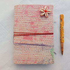 Vintage Kantha Journal, Handmade Recycled Fabric Diary, Boho Patchwork Notebook 5 Pcs, Indian Textile Writing Journal, Unique Gift