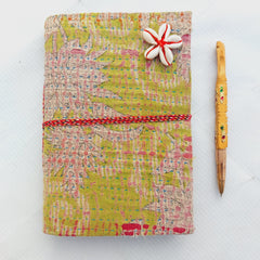 Vintage Kantha Journal Handmade Recycled Fabric Diary, Boho Patchwork Notebook 5 Pcs, Indian Textile Writing Journal, Unique Gift