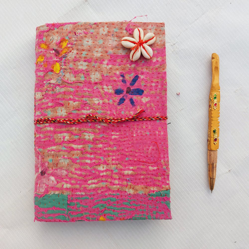 Vintage Kantha Journal, Handmade Recycled Fabric Diary, Boho Patchwork Notebook 5 Pcs, Indian Textile Writing Journal, Unique Gift