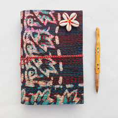 Vintage Kantha Journal, Handmade Recycled Fabric Diary, Boho Patchwork Notebook 5 Pcs, Indian Textile Writing Journal, Unique Gift