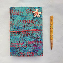 Vintage Kantha Journal, Handmade Recycled Fabric Diary, Boho Patchwork Notebook 5 Pcs, Indian Textile Writing Journal, Unique Gift