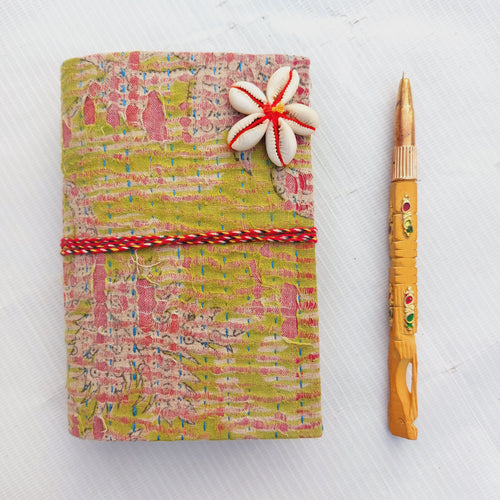 Vintage Kantha Journal Handmade Recycled Fabric Notebook 5Pcs, Boho Patchwork Diary, Hand Stitched Indian Journal, Unique Gift