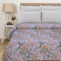 Handmade Kantha Floral Cotton Indian Quilt