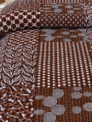 Red Indigo Print Boho Quilt King Queen Size Quilt