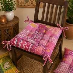 Chair Pad - Kantha handmade Soft chair seat pad garden kitchen Pads 1 Piece (13 Colour Option Available)