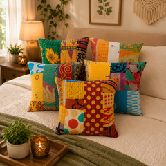 Mix Assorted Patchwork Floor Cushion Cover 32 Inch