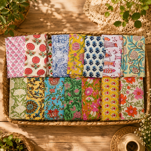 Set Of 10 Pcs Handmade Vintage Kantha Cotton Napkin