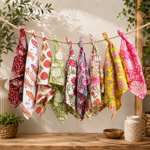 Set Of 10 Pcs Handmade Vintage Kantha Cotton Napkin