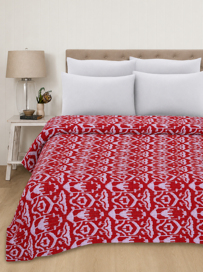 Pure Cotton King Quilt Indian handmade Bed Cover