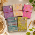 Vintage Kantha Journal Handmade Fabric Diary, Recycled Sari Notebook 5 Pcs, Boho Travel Journal, Indian Textile Diary, Unique Handmade Gift