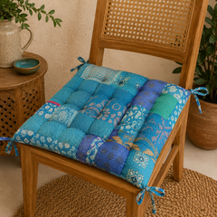 Chair Pad - Kantha handmade Soft chair seat pad garden kitchen Pads 1 Piece (13 Colour Option Available)