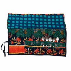 Indian Handmade Kantha Cotton Cutlery Warp Pouch