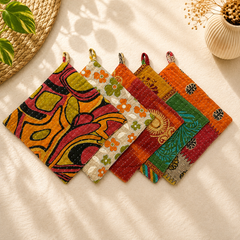 Mix Assorted Handmade Vintage kantha Cotton Pot Holders