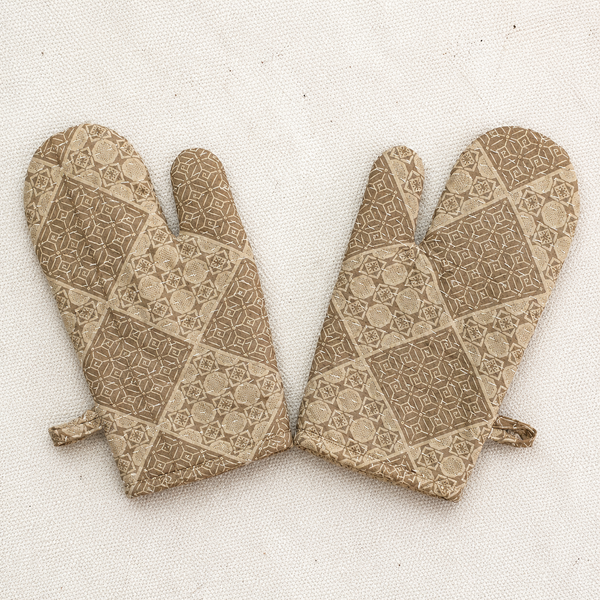 Assorted Vintage Kantha Cotton Oven Mitts Gloves Set Of 2 Pcs