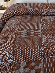Red Indigo Print Boho Quilt King Queen Size Quilt