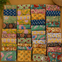 Hand Block Printed Cotton Napkins, Indian Floral Cloth Dinner Napkins, Reusable Table Linens, Boho Kitchen Decor, Mixed Assorted Napkin Set